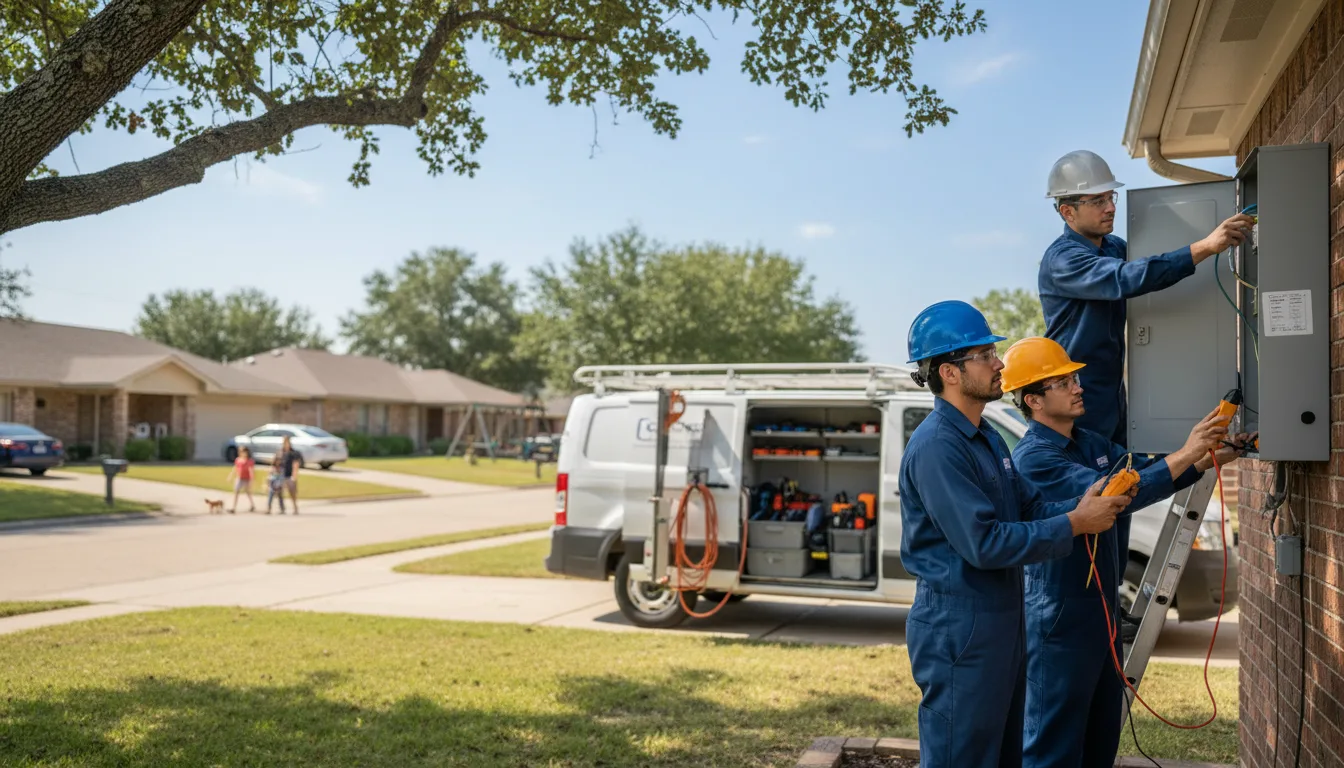 Certified electrician providing emergency electrical services in Sherman, TX
